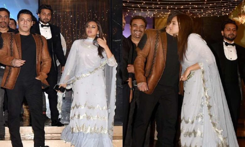 Salman attended Sonakshi and Zaheer's wedding reception