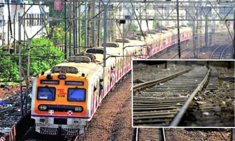 Railway track cracks in Matunga