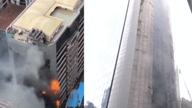 Massive fire breaks out in Times Tower building in Mumbai